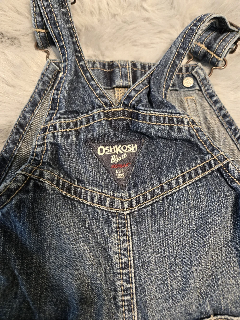 OshKosh B'gosh Medium Wash Carpenter Overalls 12M